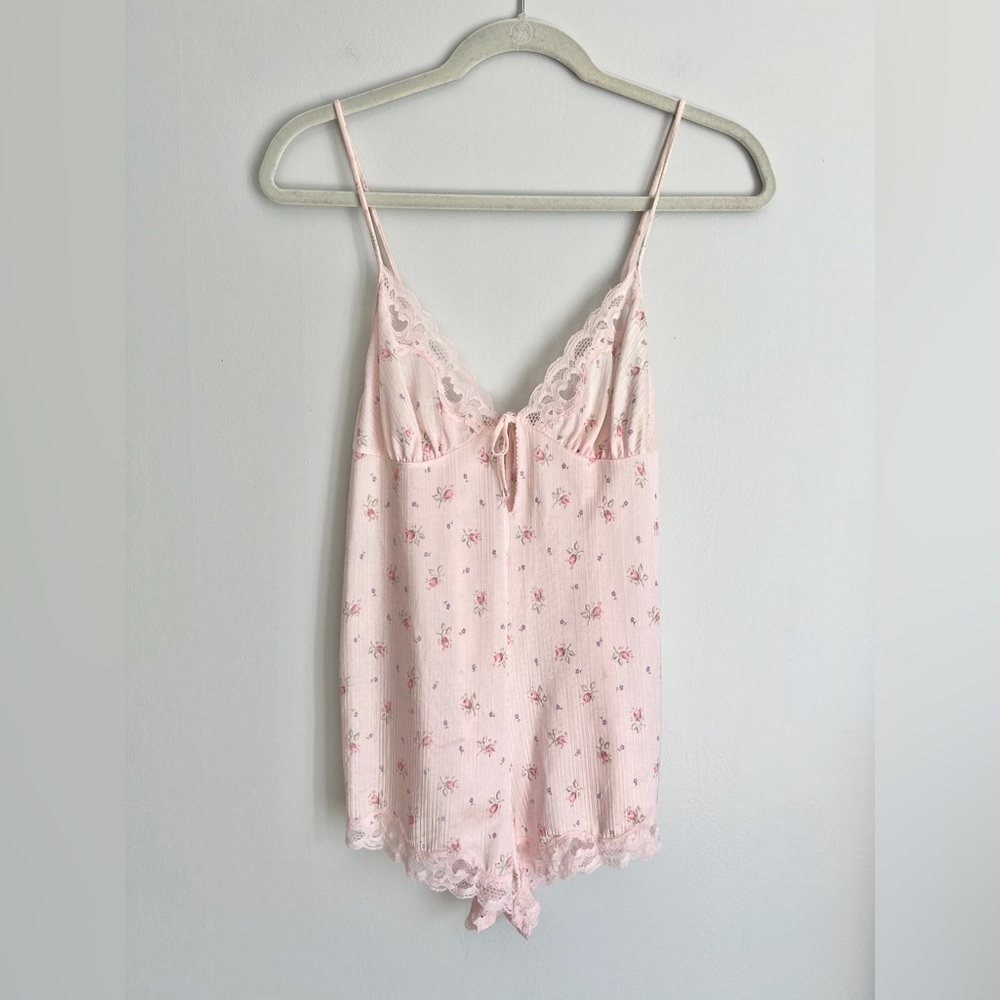 Vintage Floral Teddy Coquette Cottage Pink Small